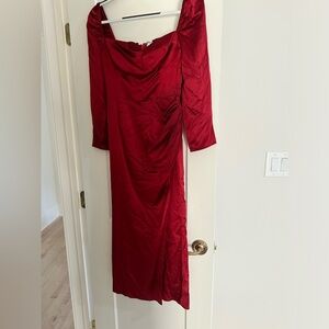 Ref 100% silk midi dress